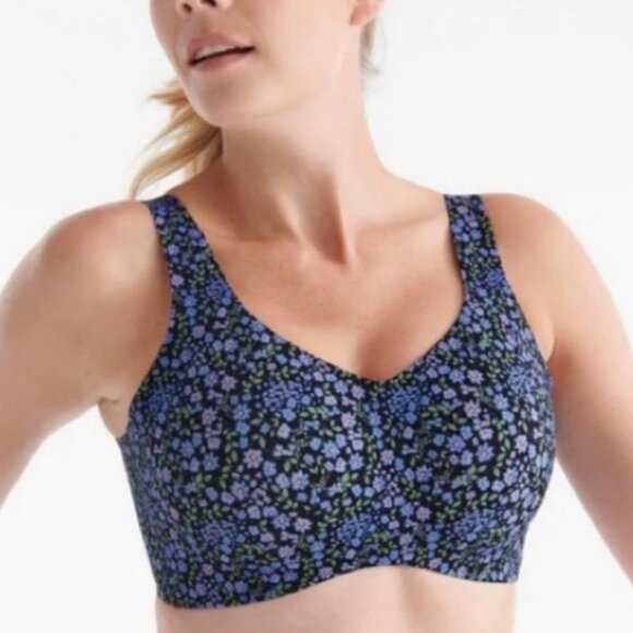 Knix Sports Bra Pullover Multi Colored Stretch Bra with Wide Straps Not Padded - Picture 1 of 4